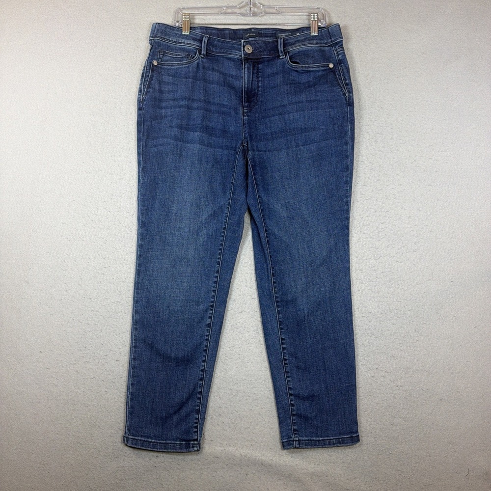 J. Jill Authentic Fit Slim Ankle Jeans Womens 16P Medium Wash Stretch Denim NWOT